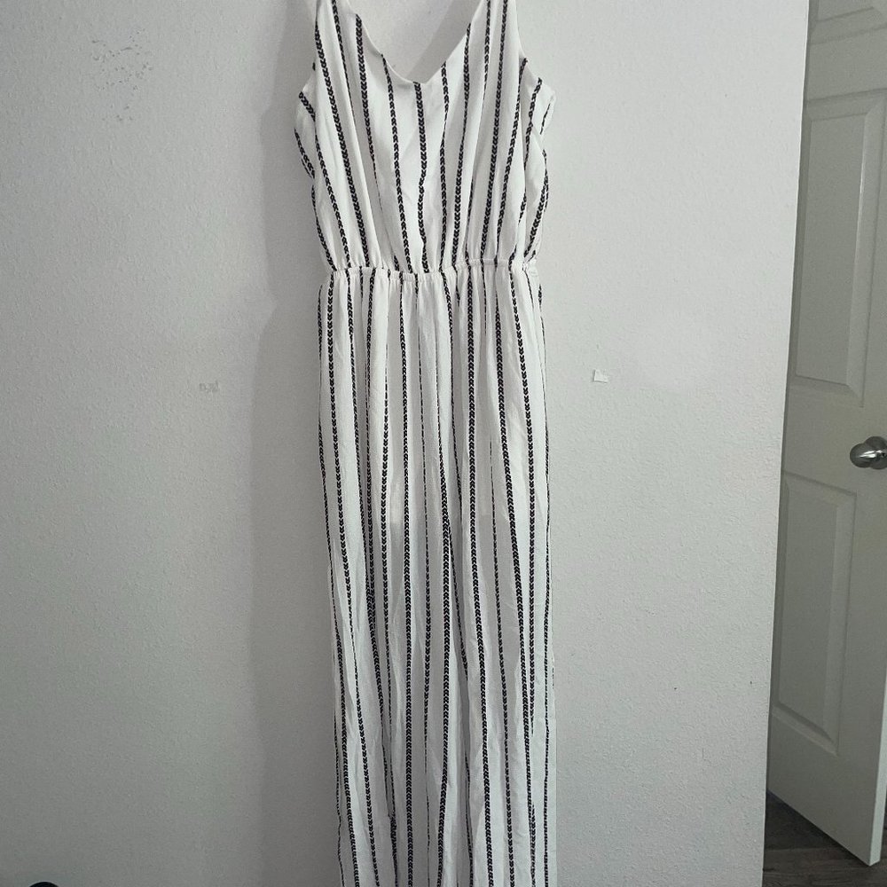 Women's Striped Spaghetti Strapped Jumpsuit